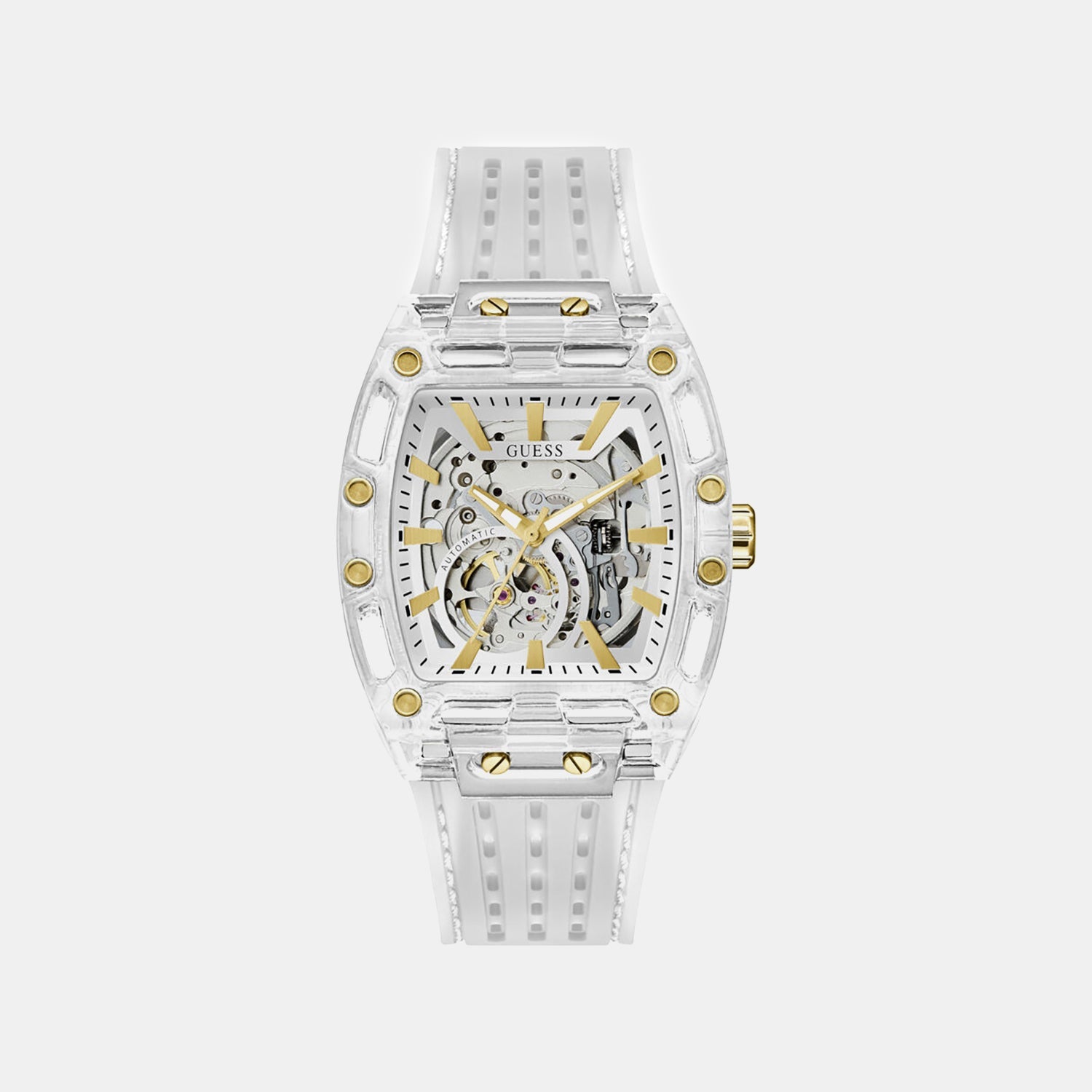 Guess Gt Phoenix Men Automatic Silver Dial Analog Stainless Steel Gw1073G2