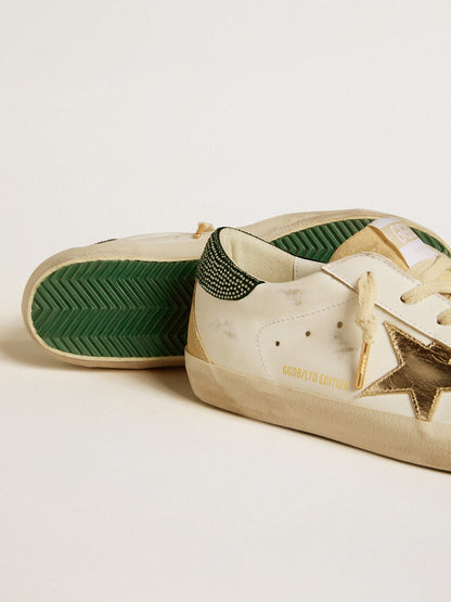 Golden Goose Womens Super-Star Ltd With Leather Star And Swarovski Crystals Heel Tab Womens