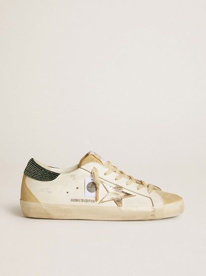 Golden Goose Womens Super-Star Ltd With Leather Star And Swarovski Crystals Heel Tab Womens