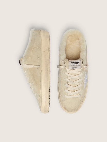 Golden Goose Super-Star Sabots With Swarovski Crystal Star And Shearling Lining Womens