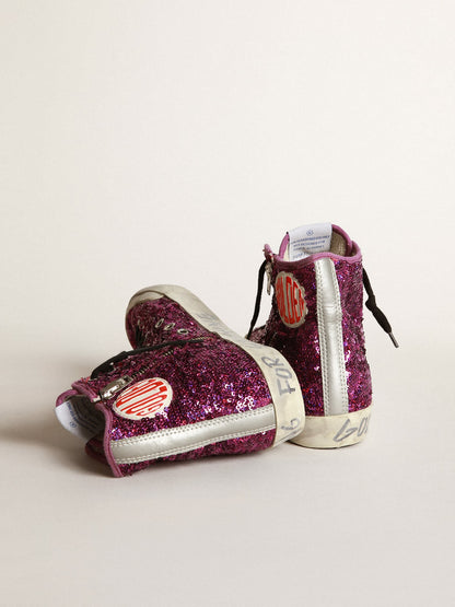 Golden Goose Francy Sneakers With Sequins And Handwritten Lettering On The Outsole Womens