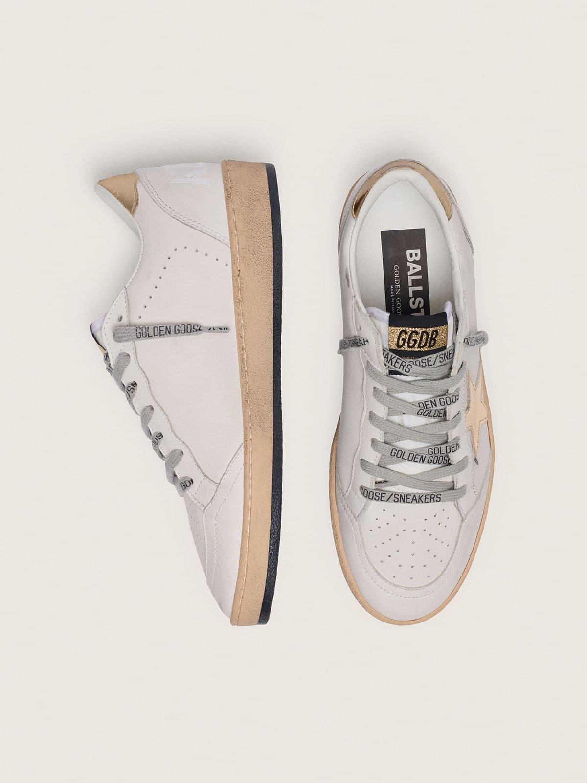 Golden Goose Womens Ball Star With Gold Star And Heel Tab Womens