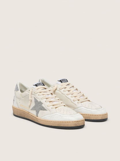 Golden Goose White Ball Star With A Swarovski Crystal Star And Heel Tab Womens