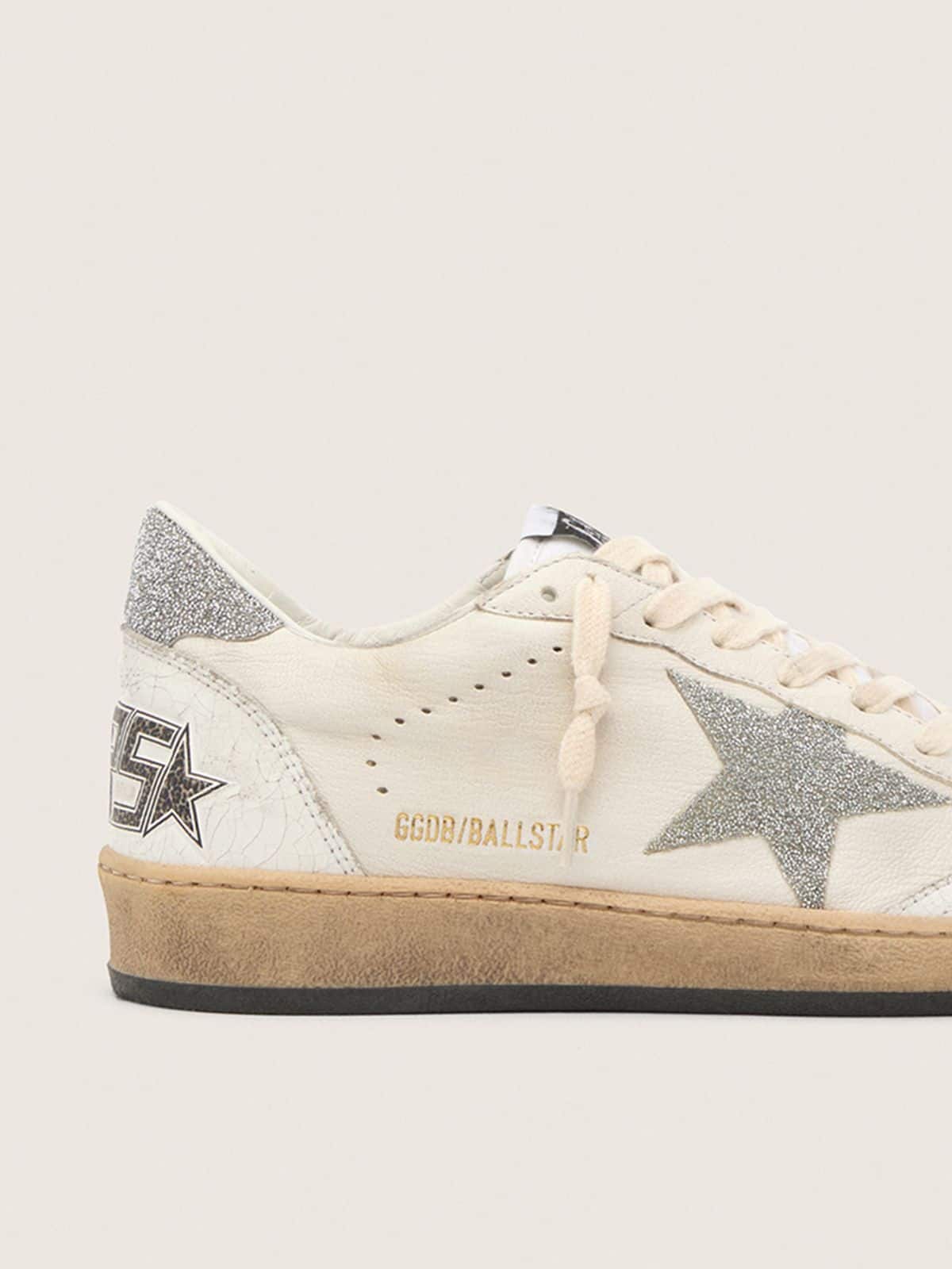 Golden Goose White Ball Star With A Swarovski Crystal Star And Heel Tab Womens