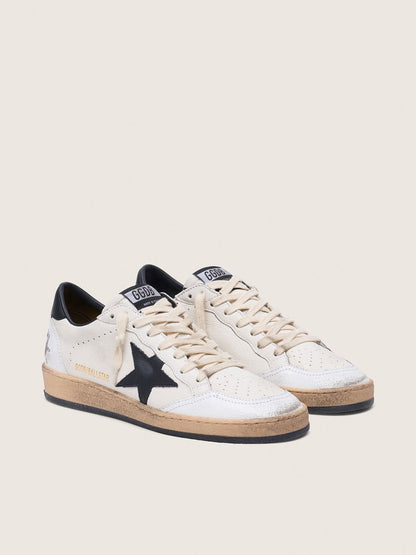 Golden Goose Womens Ball Star In Nappa With Black Star And Black Heel Tab Womens