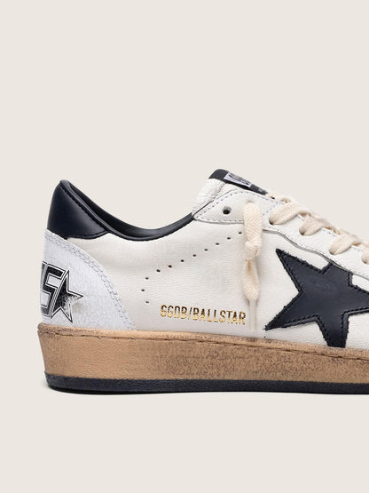 Golden Goose Womens Ball Star In Nappa With Black Star And Black Heel Tab Womens