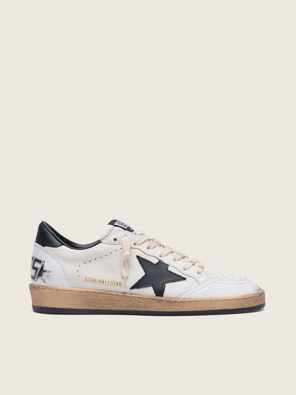 Golden Goose Womens Ball Star In Nappa With Black Star And Black Heel Tab Womens