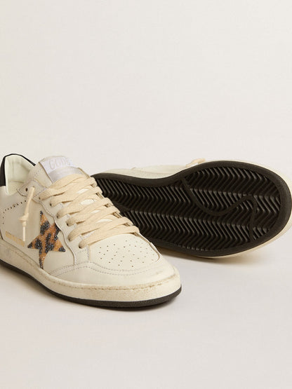 Golden Goose Womens Ball Star With Leopard-Print Star Embellished With Swarovski Crystal Womens