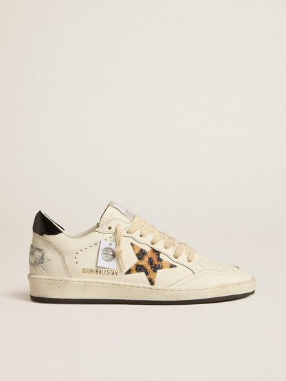 Golden Goose Womens Ball Star With Leopard-Print Star Embellished With Swarovski Crystal Womens