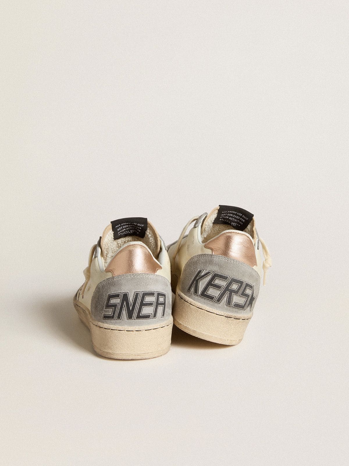Golden Goose Ball Star In Nappa With Glitter Star And Metallic Heel Tab Womens