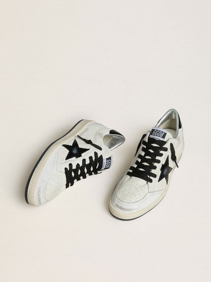 Golden Goose Womens Ball Star Wishes In Nappa With Black Naplak Star And Heel Tab Womens