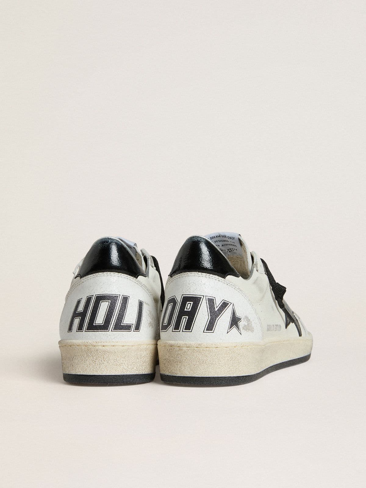 Golden Goose Womens Ball Star Wishes In Nappa With Black Naplak Star And Heel Tab Womens
