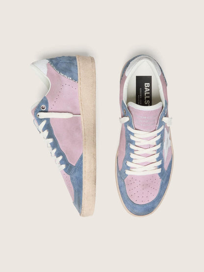 Golden Goose Womens Ball Star Ltd In Lilac Suede With White Star Womens