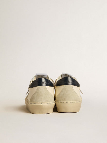 Golden Goose Hi Star In Nappa With Swarovski Crystal Star And Dark Blue Leather Heel Tab Womens