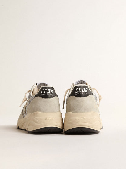 Golden Goose Womens Running Sole Embellished With Swarovski Crystals And Ivory Star Womens