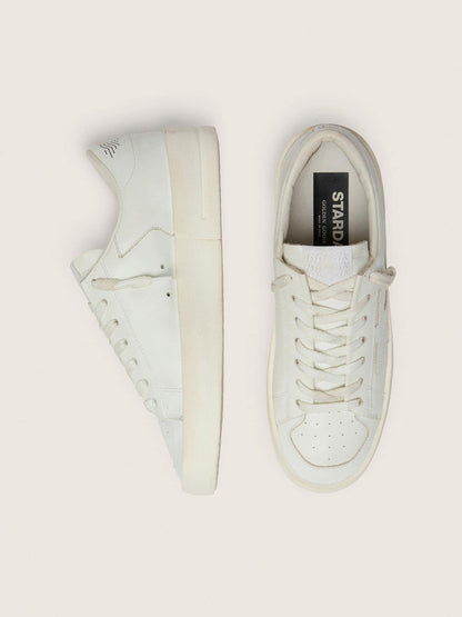 Golden Goose Womens Stardan In Total White Leather Womens