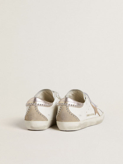 Golden Goose Womens Old School Ltd With Rose Gold Metallic Leather Star And Heel Tab Womens