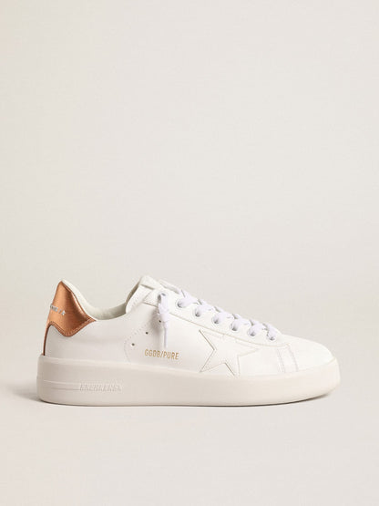 Golden Goose Womens Bio-Based Purestar With Bronze Metallic Leather Heel Tab Womens