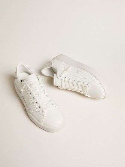 Golden Goose Womens Bio-Based Purestar With White Star And Mirror-Effect Heel Tab Womens