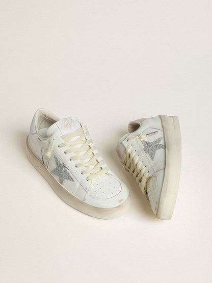 Golden Goose Womens Stardan Ltd With Swarovski Crystal Star And Metallic Leather Heel Tab Womens