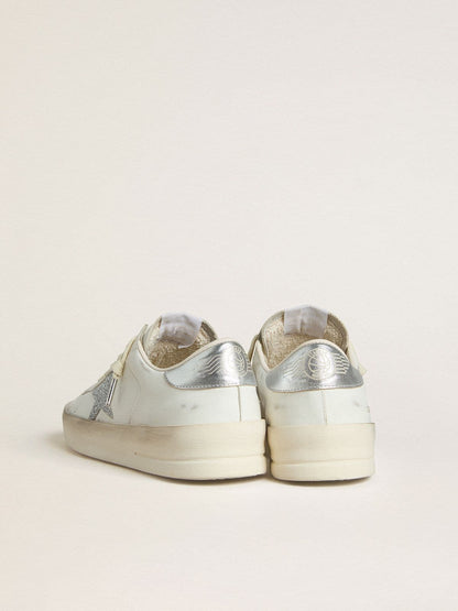 Golden Goose Womens Stardan Ltd With Swarovski Crystal Star And Metallic Leather Heel Tab Womens