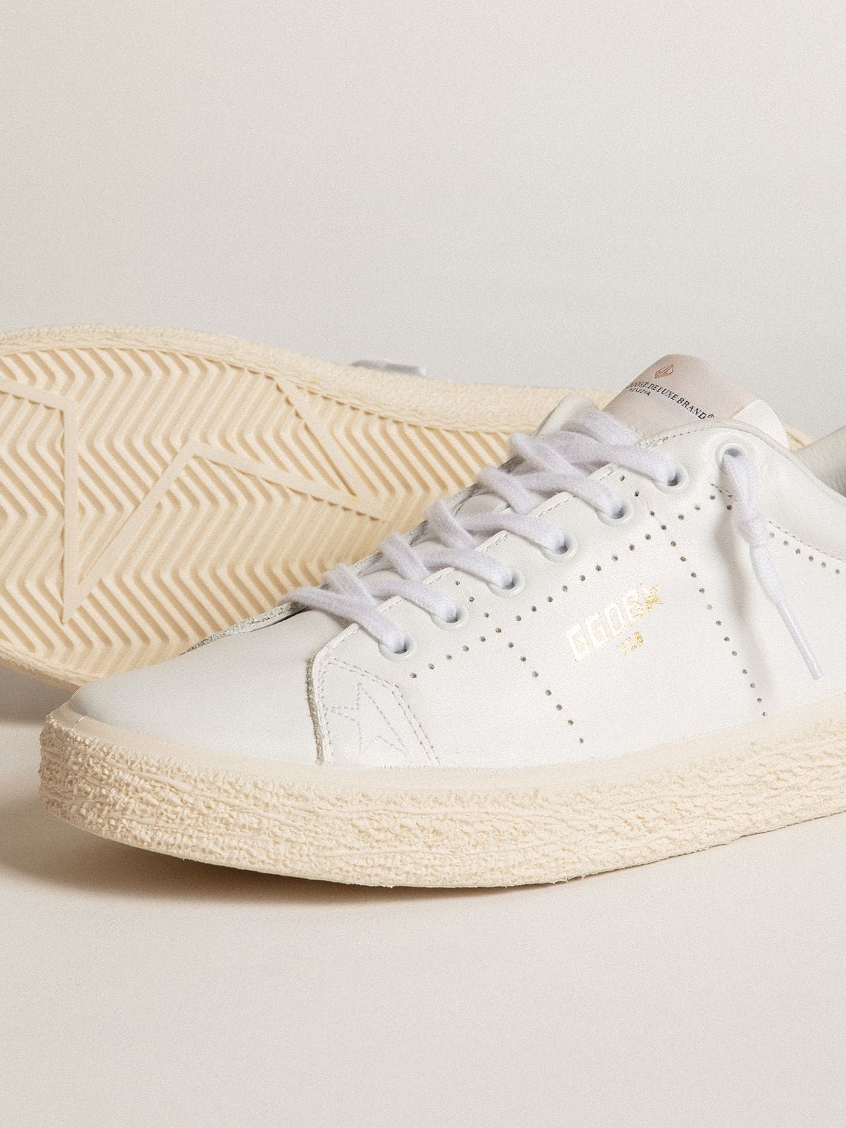Golden Goose Womens Tennis In White Leather Womens