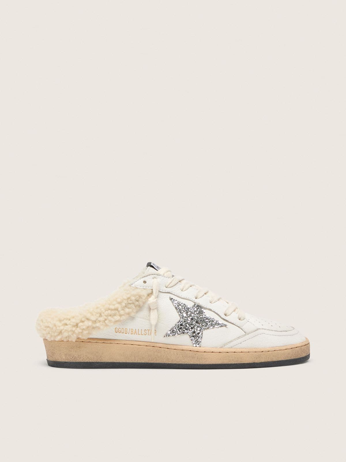 Golden Goose Ball Star Sabots With Glitter Star And Shearling Lining Womens