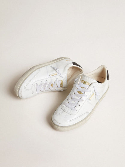 Golden Goose Womens Soul Star In White Leather With Black Leather Heel Tab Womens