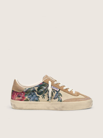 Golden Goose Womens Soul Star In Canvas And Suede With Colorful Print Womens