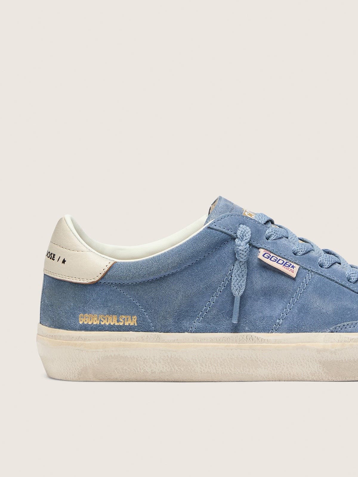 Golden Goose Womens Soul Star In Blue Suede Womens