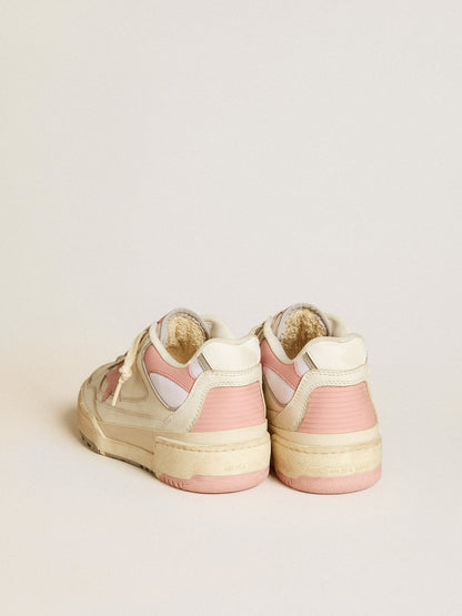 Golden Goose Womens Forty2 With Pink Star And White Leather Heel Tab Womens