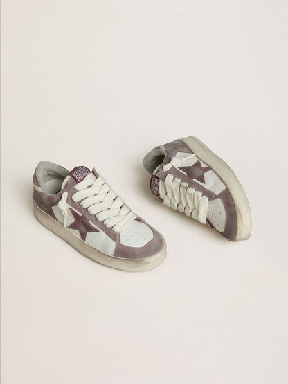 Golden Goose Womens Stardan Ltd In Nappa Leather And Suede With Mauve Suede Star And Lavender Suede Heel Tab Womens
