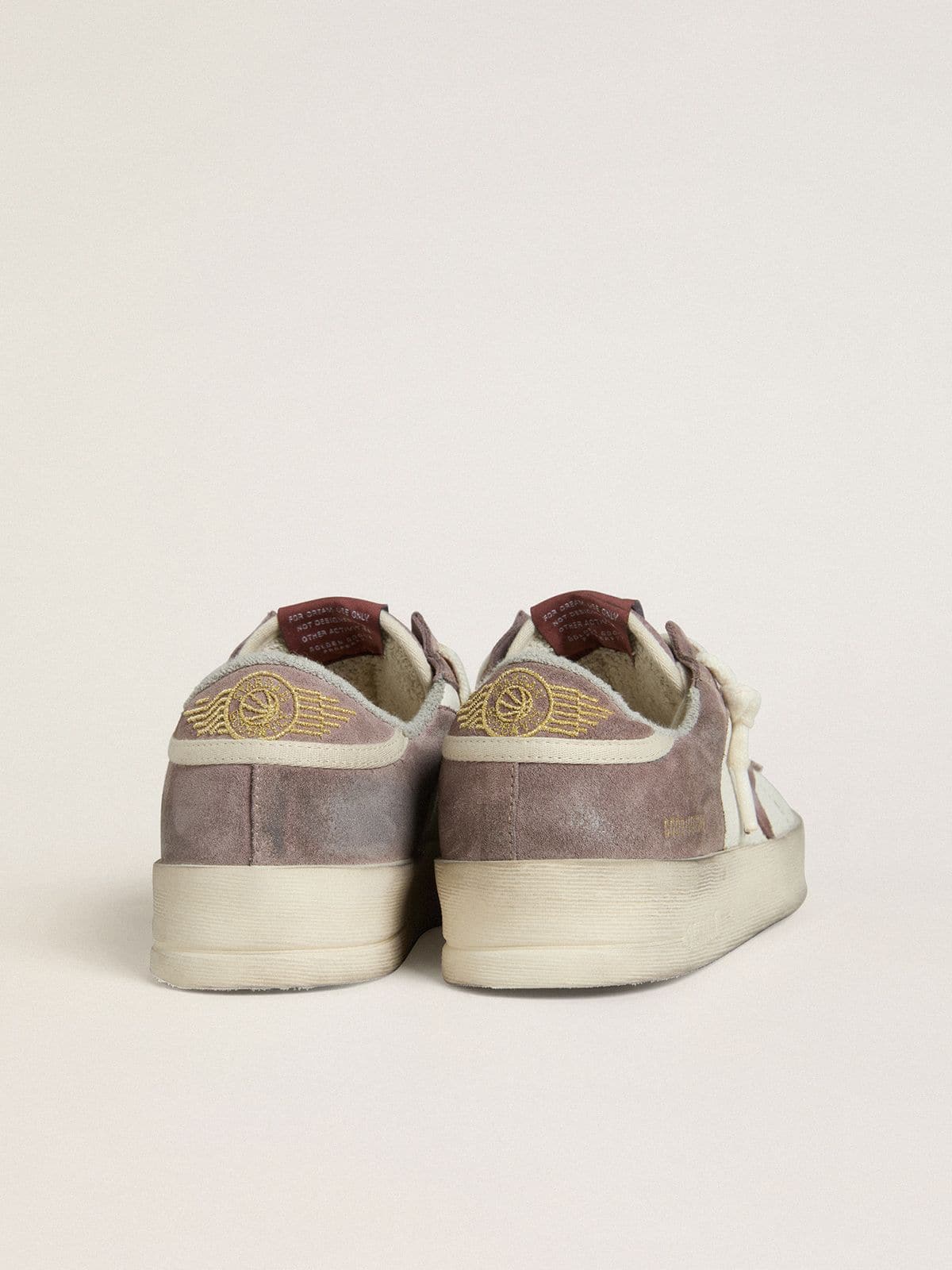Golden Goose Womens Stardan Ltd In Nappa Leather And Suede With Mauve Suede Star And Lavender Suede Heel Tab Womens