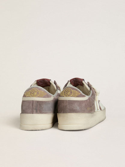Golden Goose Womens Stardan Ltd In Nappa Leather And Suede With Mauve Suede Star And Lavender Suede Heel Tab Womens