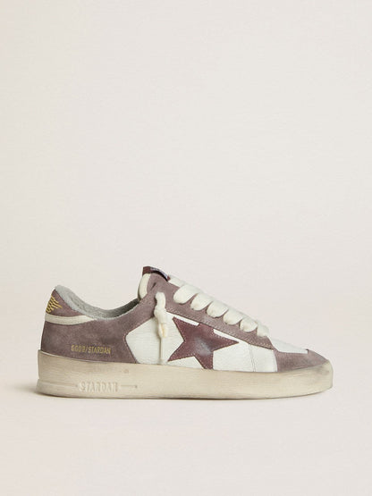 Golden Goose Womens Stardan Ltd In Nappa Leather And Suede With Mauve Suede Star And Lavender Suede Heel Tab Womens