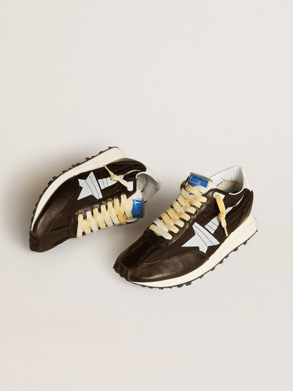 Golden Goose Womens Marathon With Black Nylon Upper And White Star Womens