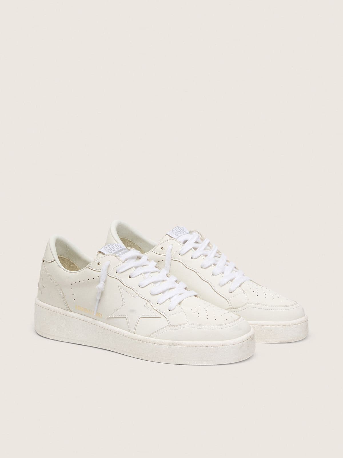 Golden Goose Womens Ball Star With White Leather Star And Heel Tab Womens