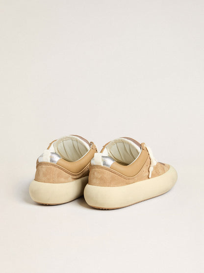 Golden Goose Womens Space-Star Cube In Tobacco Suede With Perforated Star Womens