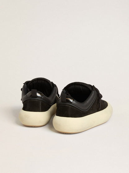 Golden Goose Womens Space-Star Cube In Black Suede With Perforated Star Womens
