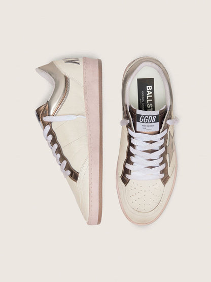 Golden Goose Womens Ball Star Ltd In Nappa Leather With Metallic Bio-Based Star And Inserts Womens