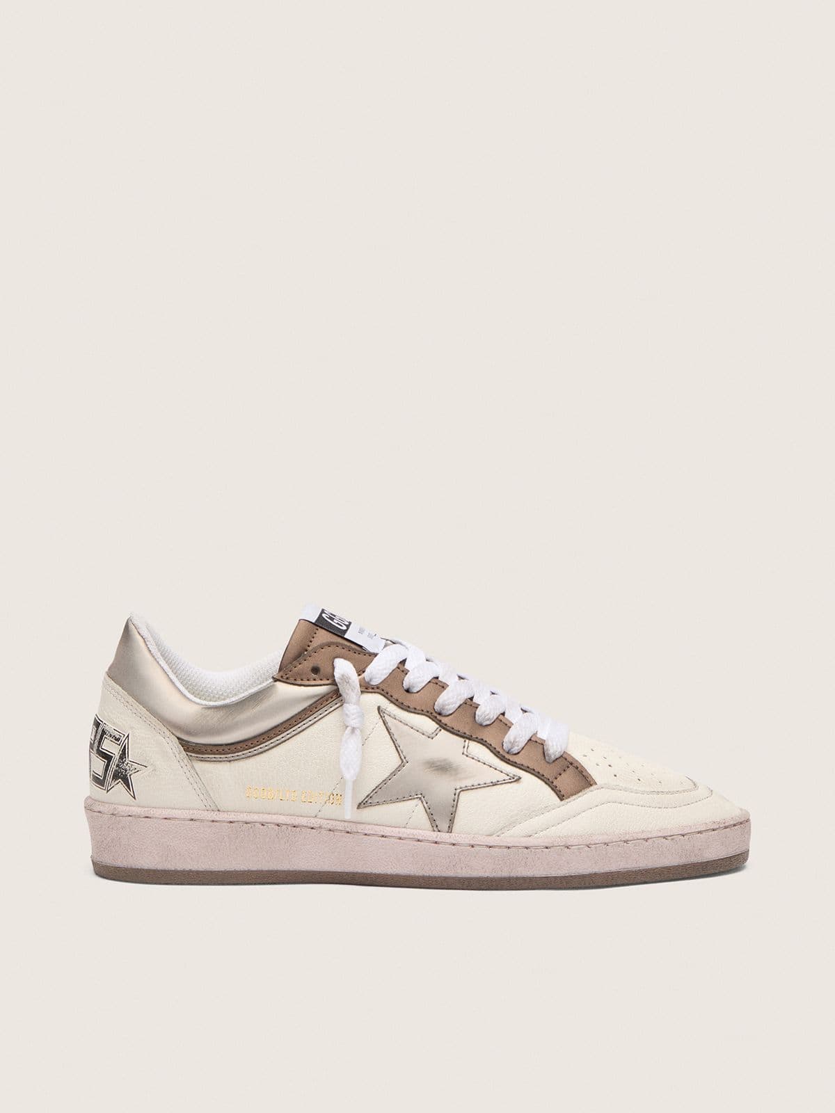 Golden Goose Womens Ball Star Ltd In Nappa Leather With Metallic Bio-Based Star And Inserts Womens