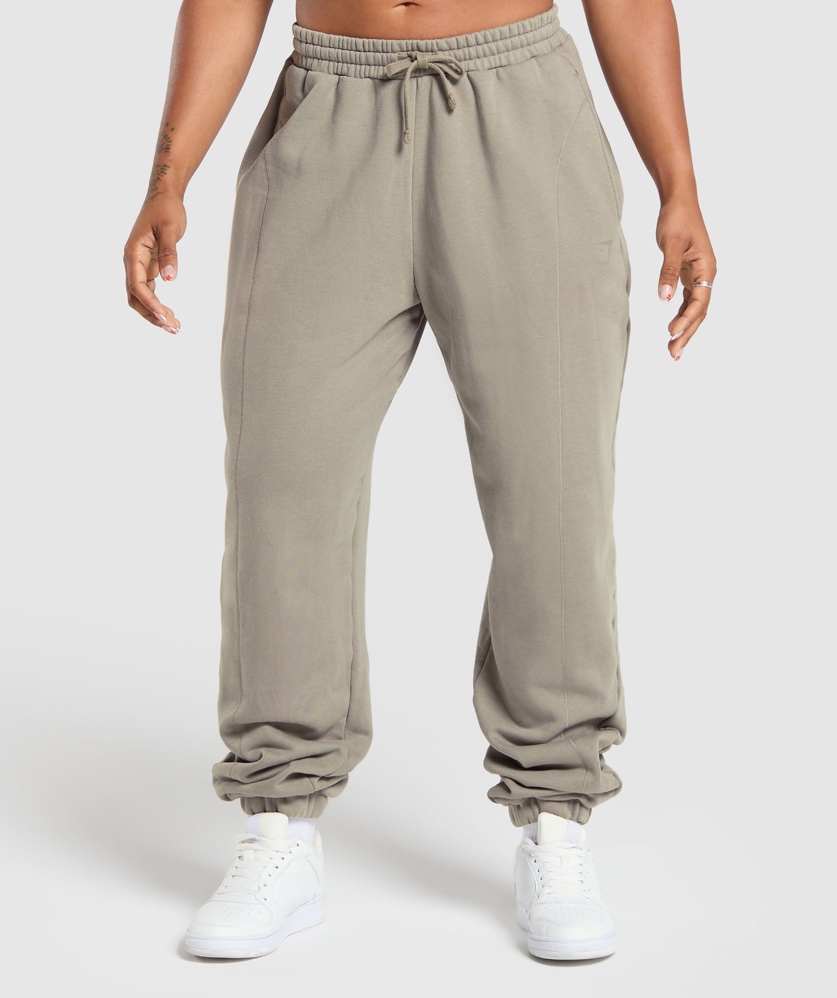 Women's Gymshark Power Washed Joggers Linen Brown