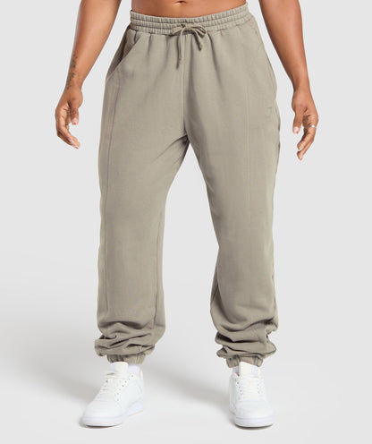 Women's Gymshark Power Washed Joggers Linen Brown