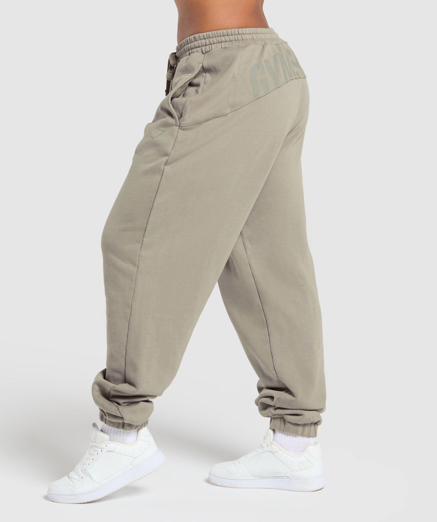Women's Gymshark Power Washed Joggers Linen Brown