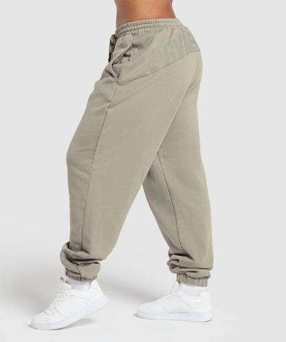 Women's Gymshark Power Washed Joggers Linen Brown