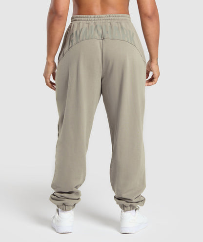 Women's Gymshark Power Washed Joggers Linen Brown