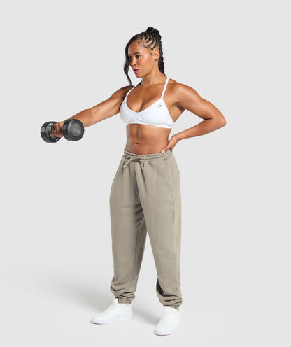 Women's Gymshark Power Washed Joggers Linen Brown