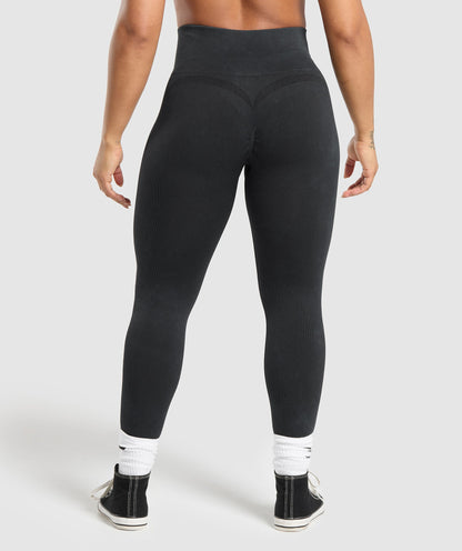 Women's Gymshark Gains Seamless Leggings Black