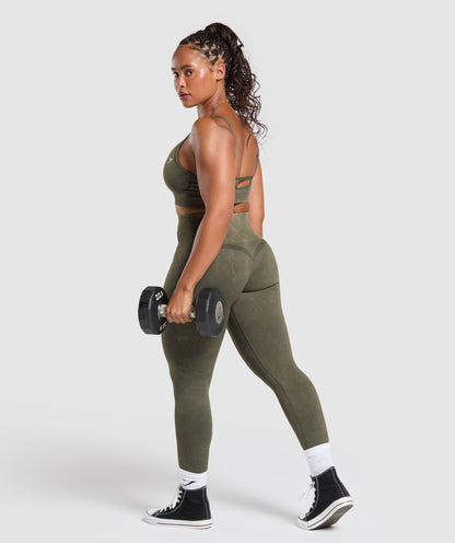 Women's Gymshark Gains Seamless Leggings Strength Green