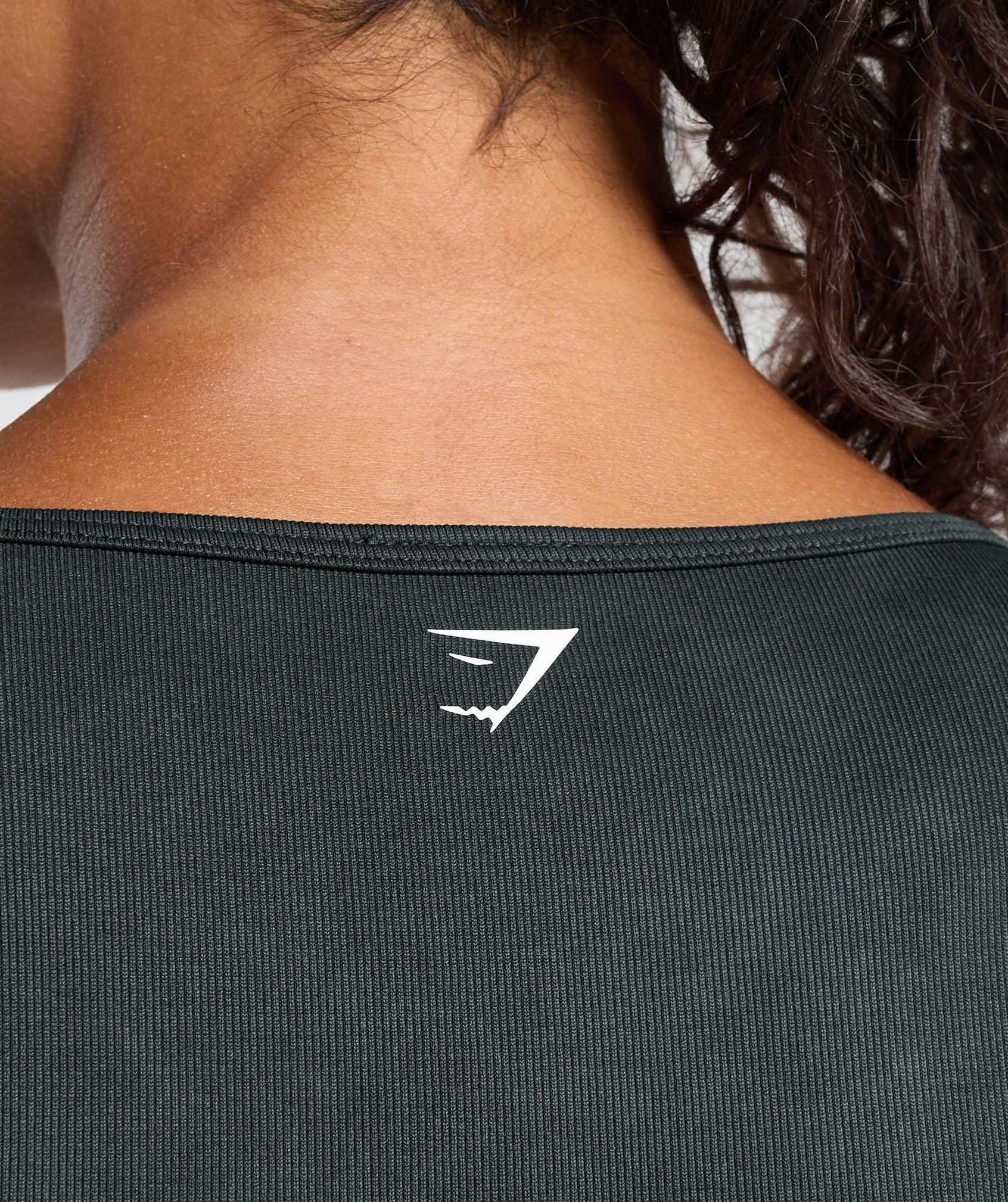 Women's Gymshark Gains Seamless Washed Crop Top Black